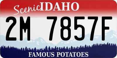 ID license plate 2M7857F