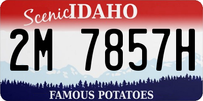ID license plate 2M7857H