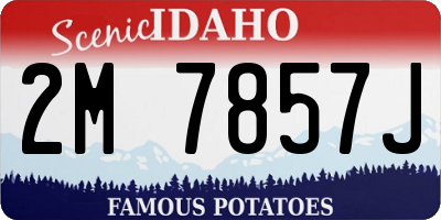 ID license plate 2M7857J