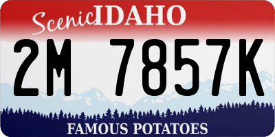 ID license plate 2M7857K