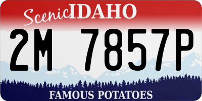 ID license plate 2M7857P