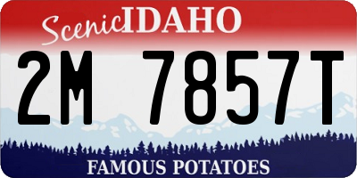 ID license plate 2M7857T