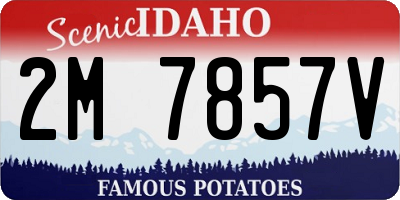 ID license plate 2M7857V