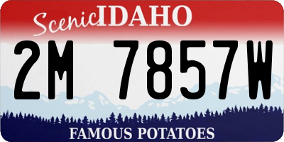 ID license plate 2M7857W