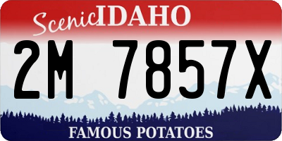 ID license plate 2M7857X