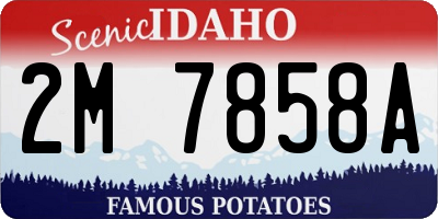 ID license plate 2M7858A