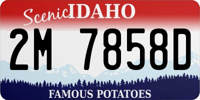 ID license plate 2M7858D