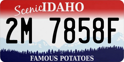 ID license plate 2M7858F