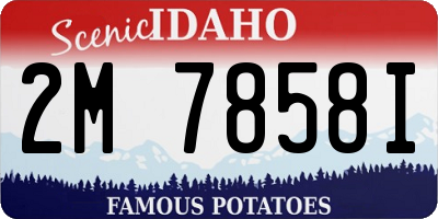 ID license plate 2M7858I