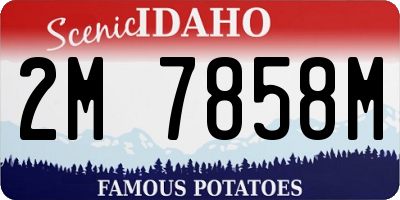 ID license plate 2M7858M