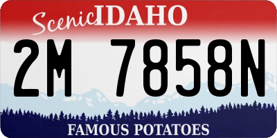 ID license plate 2M7858N