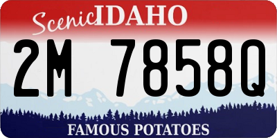 ID license plate 2M7858Q