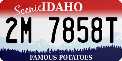 ID license plate 2M7858T