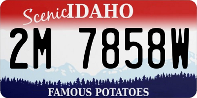 ID license plate 2M7858W