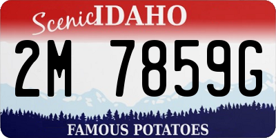 ID license plate 2M7859G