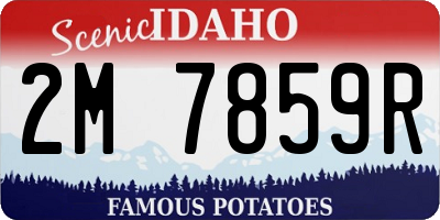 ID license plate 2M7859R