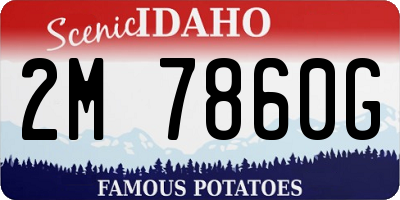 ID license plate 2M7860G