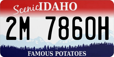 ID license plate 2M7860H