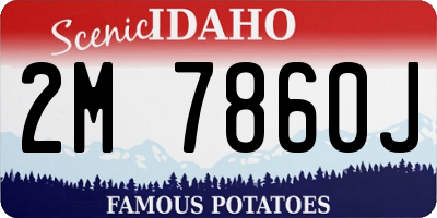 ID license plate 2M7860J