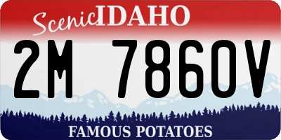 ID license plate 2M7860V