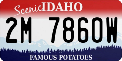 ID license plate 2M7860W