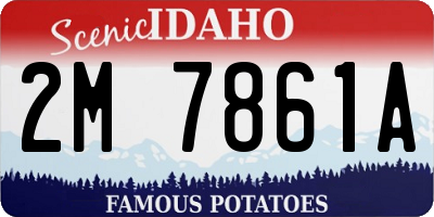 ID license plate 2M7861A