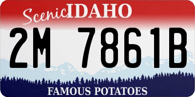 ID license plate 2M7861B
