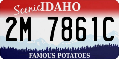 ID license plate 2M7861C