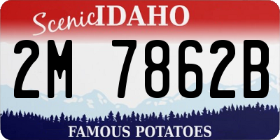 ID license plate 2M7862B