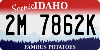 ID license plate 2M7862K