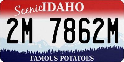 ID license plate 2M7862M