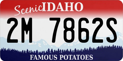 ID license plate 2M7862S