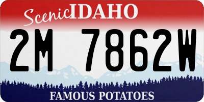 ID license plate 2M7862W