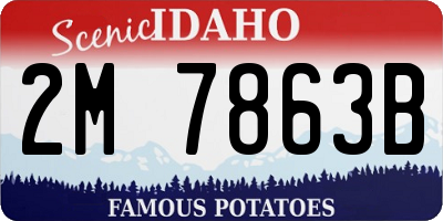 ID license plate 2M7863B