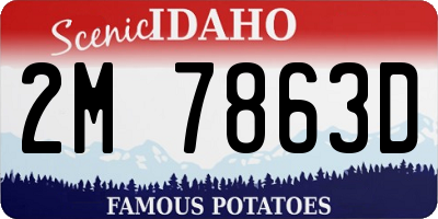 ID license plate 2M7863D