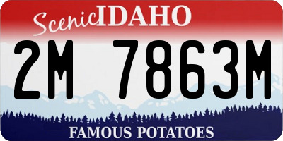 ID license plate 2M7863M