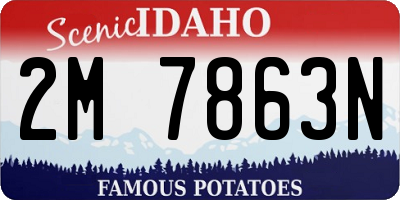 ID license plate 2M7863N