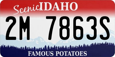 ID license plate 2M7863S
