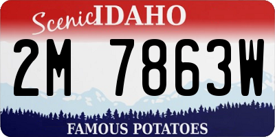 ID license plate 2M7863W