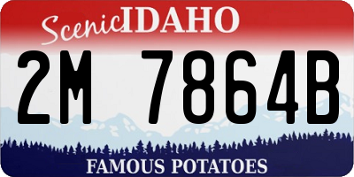 ID license plate 2M7864B