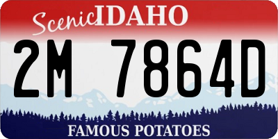 ID license plate 2M7864D