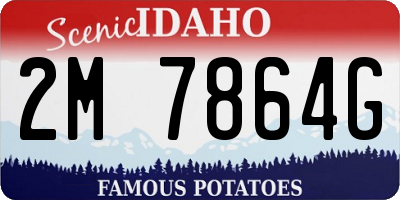 ID license plate 2M7864G