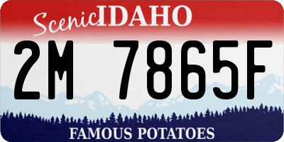 ID license plate 2M7865F