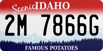 ID license plate 2M7866G