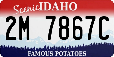 ID license plate 2M7867C