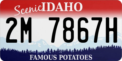 ID license plate 2M7867H