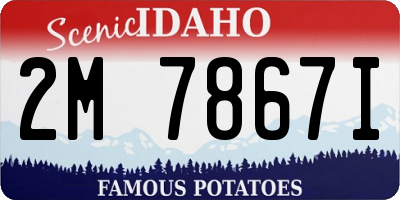 ID license plate 2M7867I