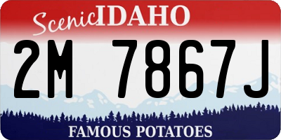 ID license plate 2M7867J