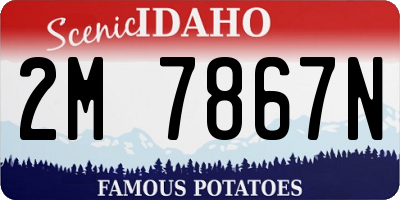 ID license plate 2M7867N