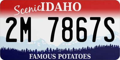 ID license plate 2M7867S